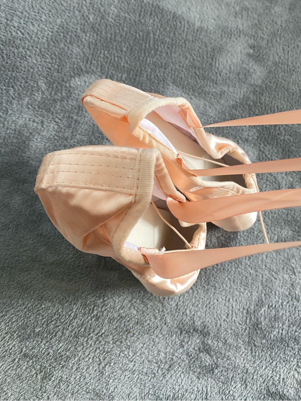 Wendywu Pink Satin Pointe Ballet Shoes Size 10 - Picture 10 of 16